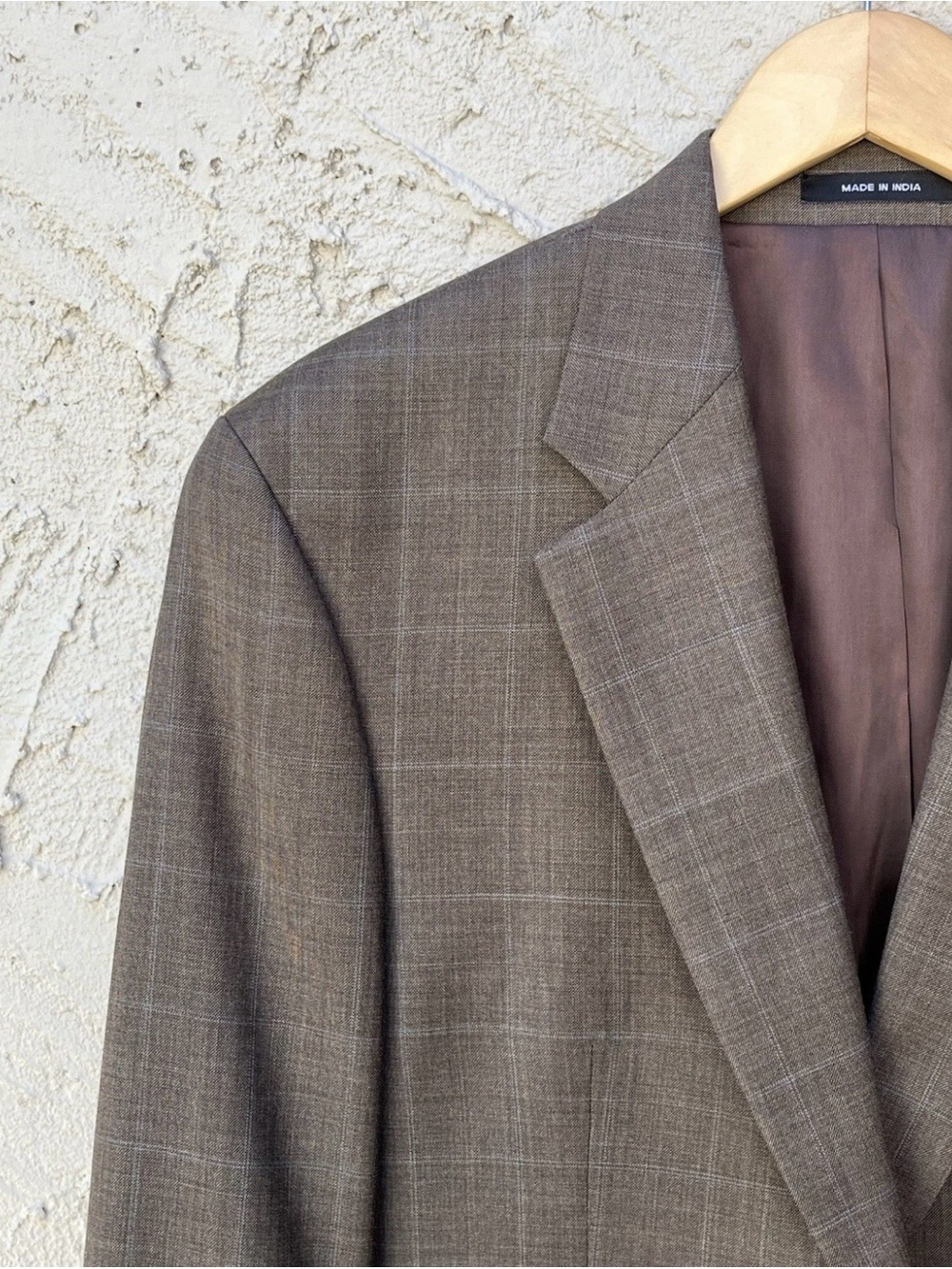 Mens Lauren Ralph Lauren 42L Blazer Sport Coat Suit Jacket Windowpane Plaid Wool